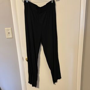 Cotton Summer Black Wide-Leg Pants size M ( fits like L)